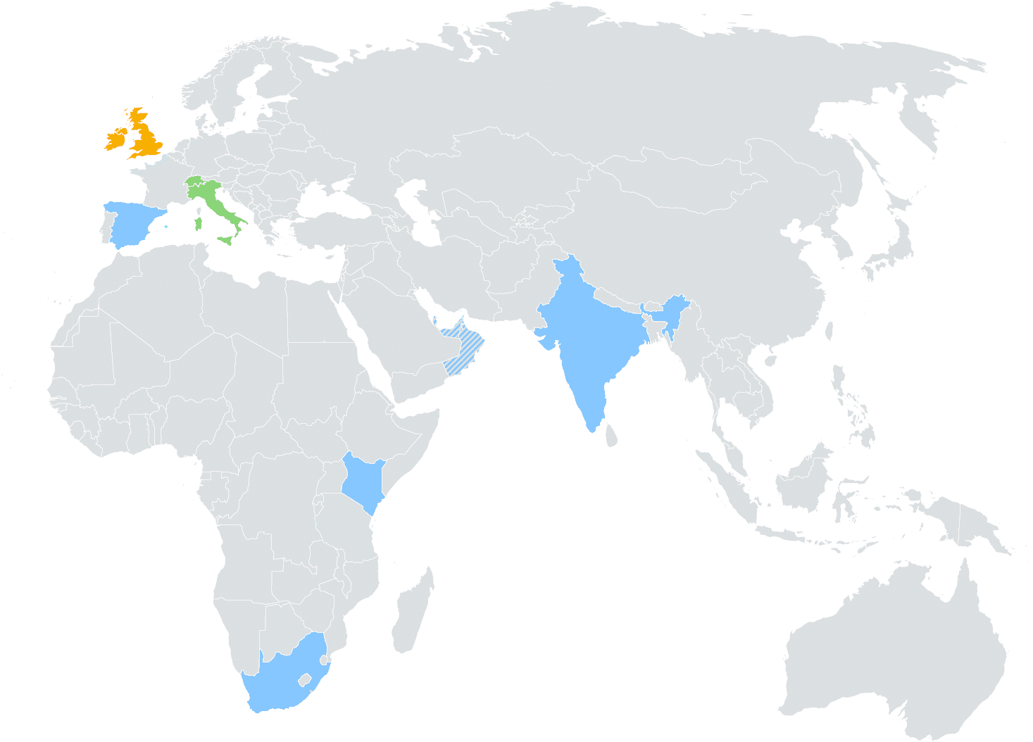 Better2Know Global Coverage Map